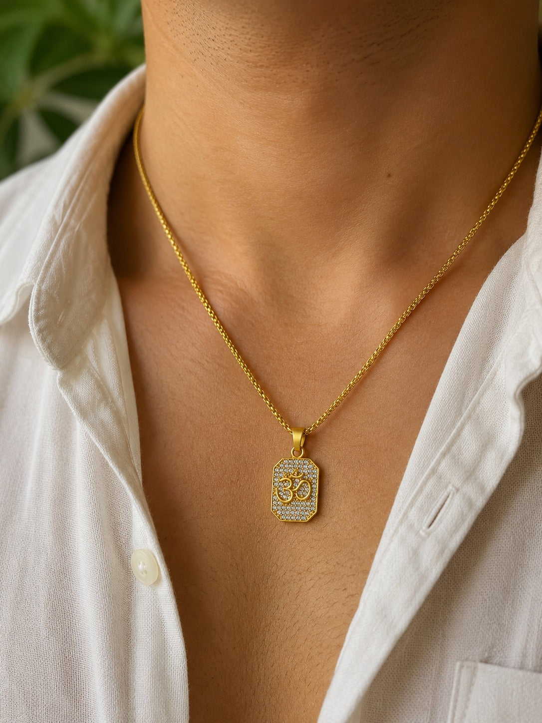 Divine Om Pendant With Chain