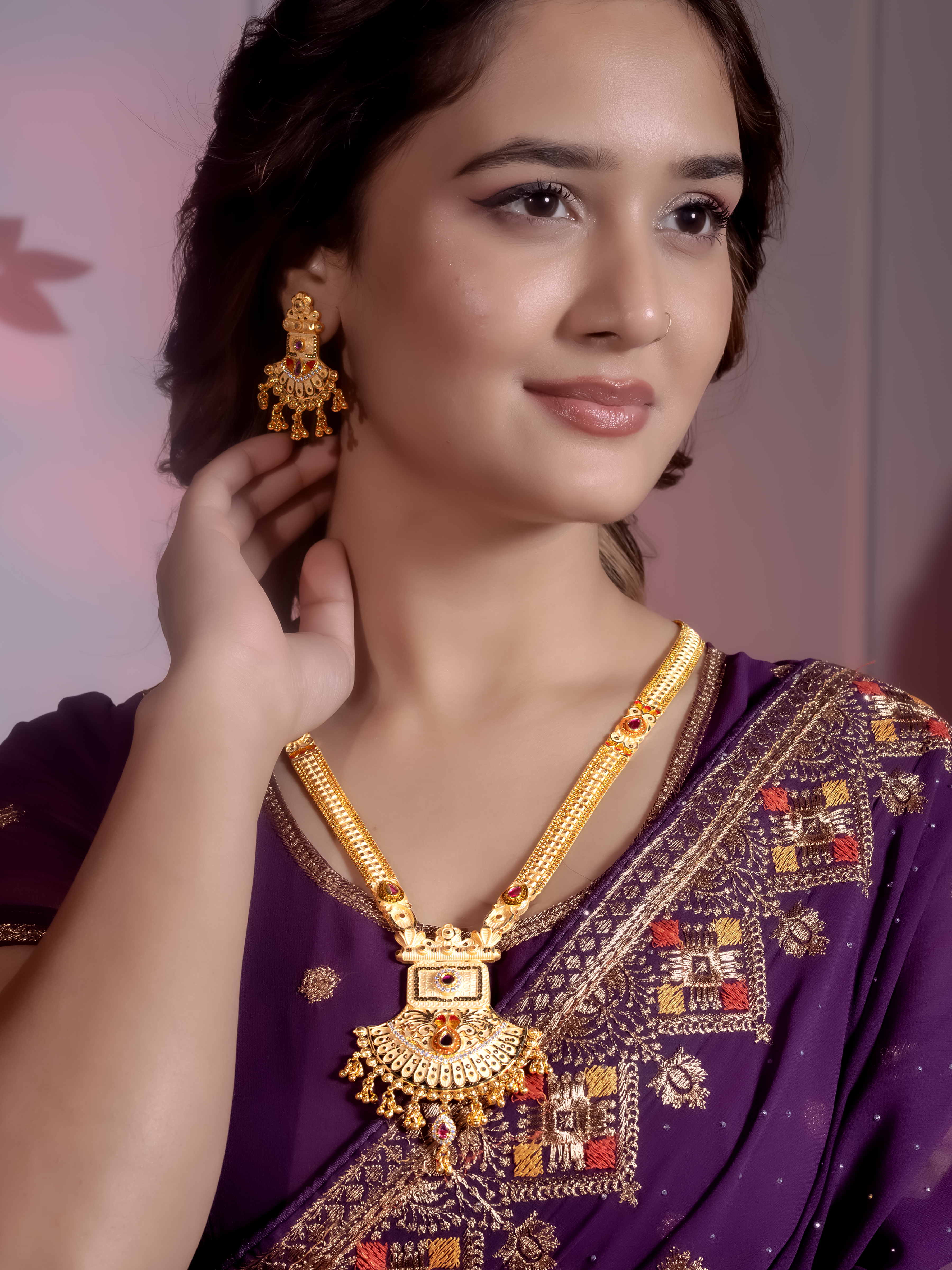 Long Rani Haar With Earrings