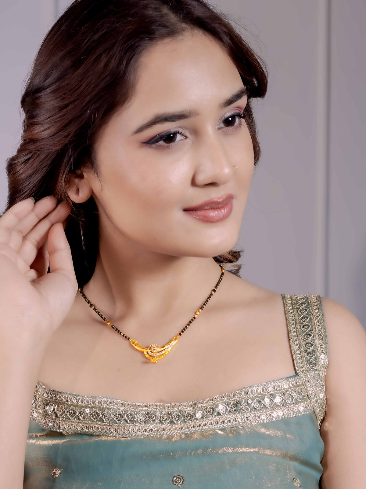 Timeless Mangalsutra with Elegant Gold Pendant