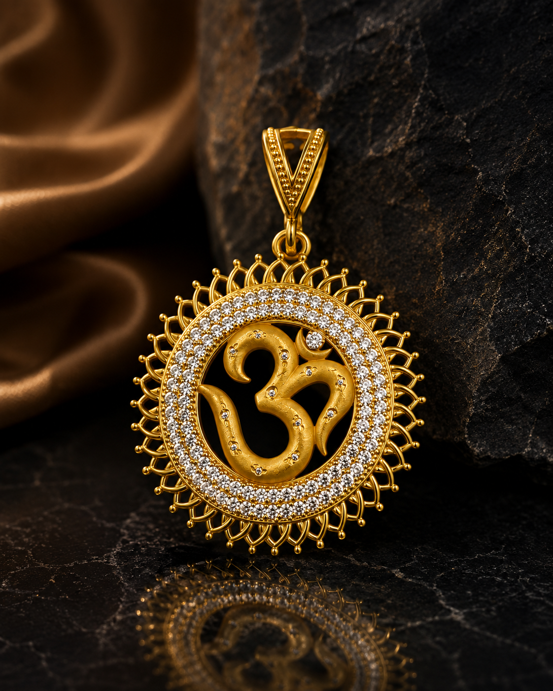 Gold Plated Om Pendal