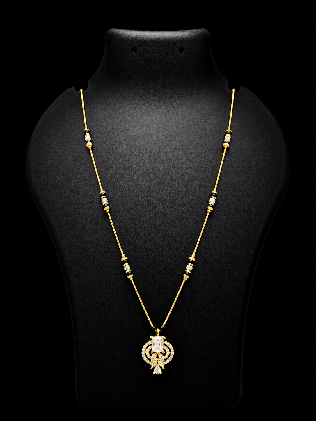 Crystal Crown Mangalsutra