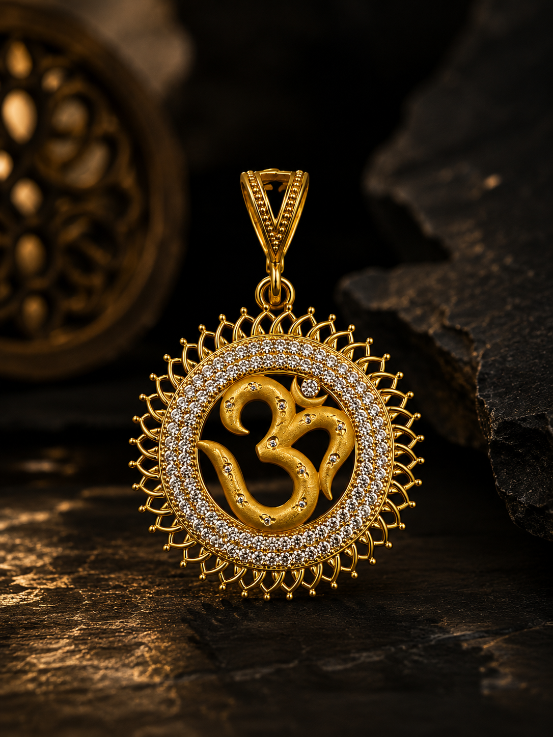Gold Plated Om Pendal