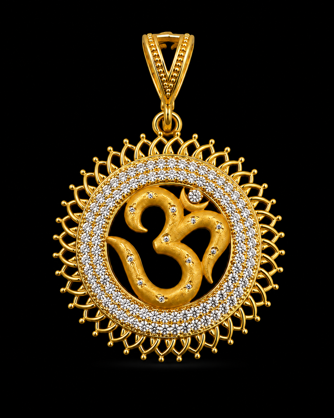 Gold Plated Om Pendal