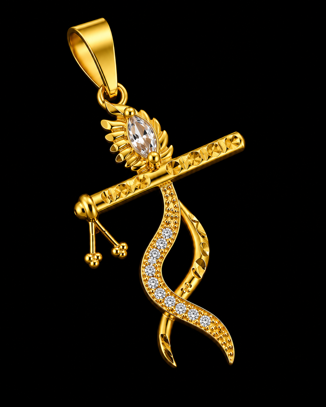 Gold Plated Krishna Pendal
